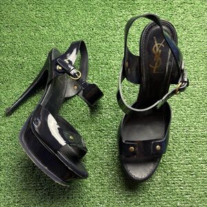 Yves Saint Laurent YSL Women’s Patent Leather Pump 6” High Heels Size 41 / 10.5